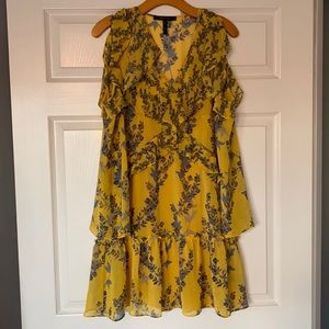 Floral yellow off shoulder Dress